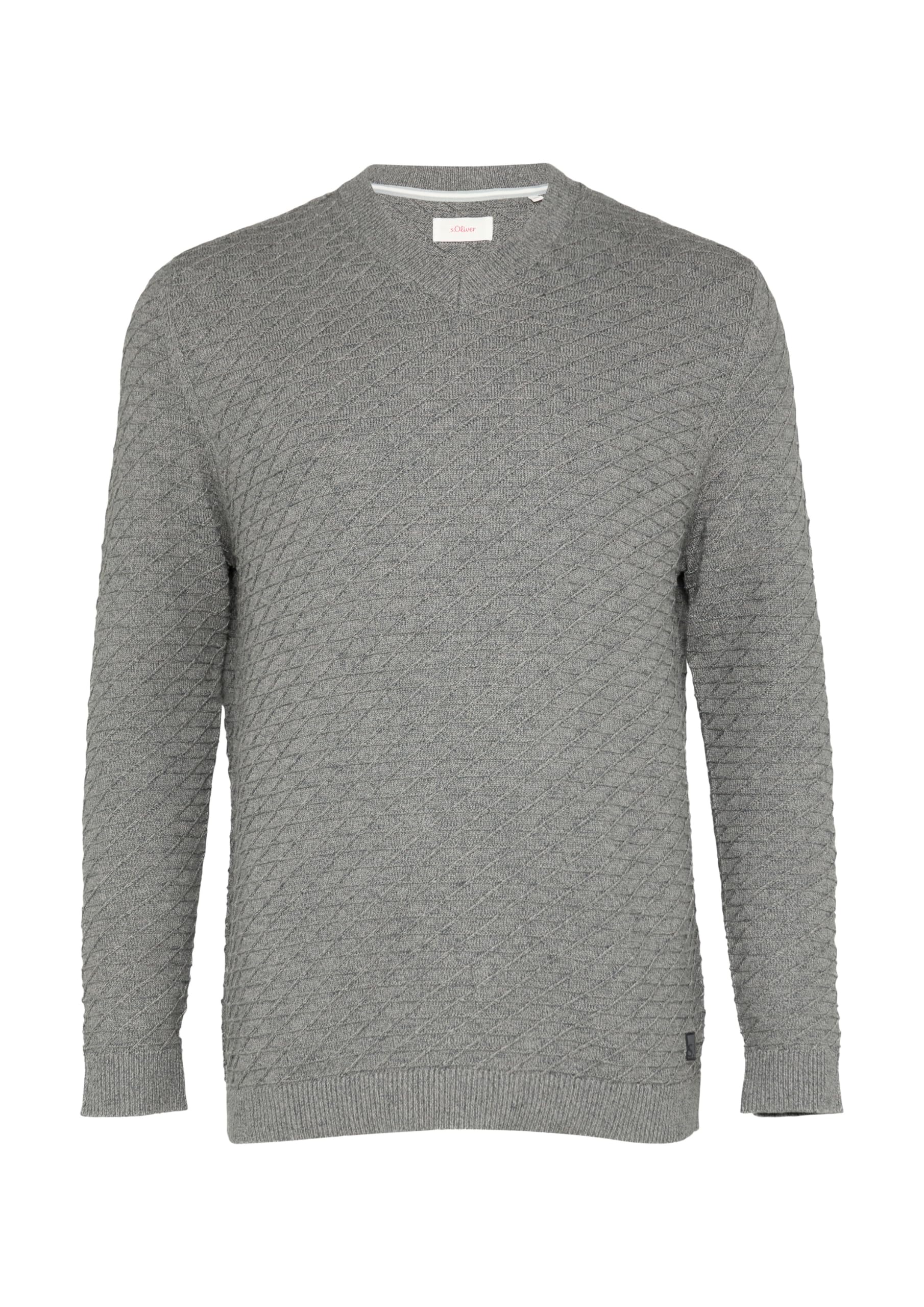 s.Oliver Herren 2160083 Pullover mit Strukturmuster (1er Pack)