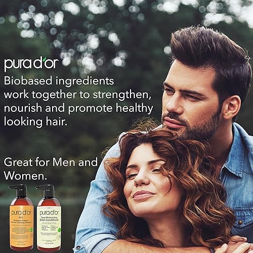 Miniatura 3 de PURA DOR MD - Juego de champú y acondicionador de biotina antiadelgazante productos de engrosamiento del cabello para mujeres y hombres champú de