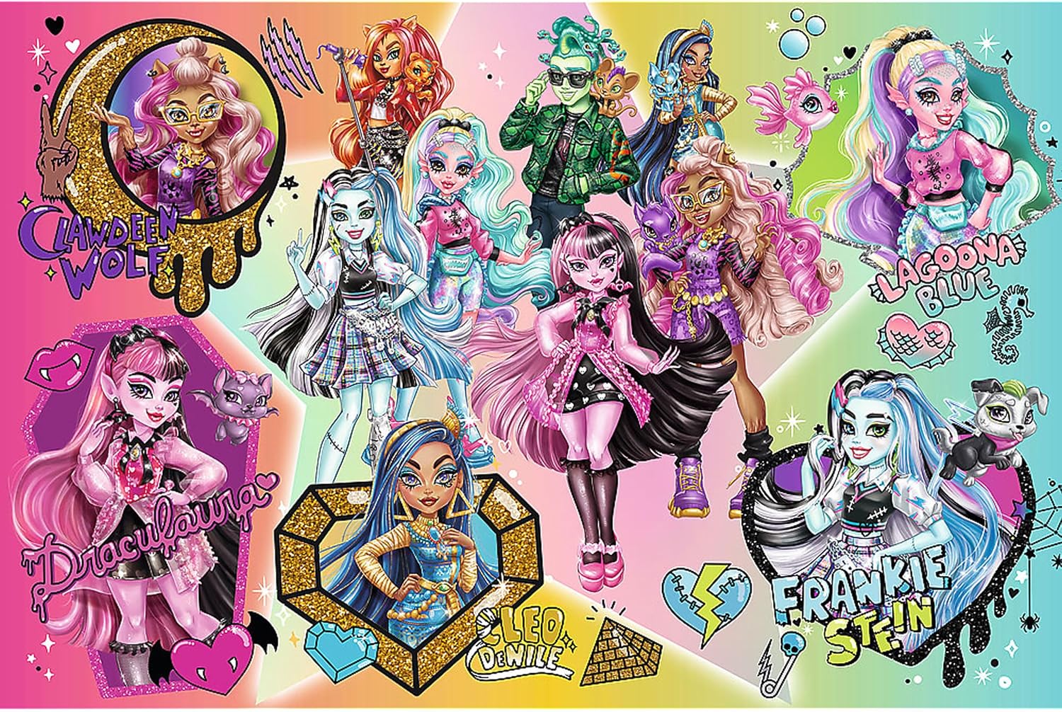 Trefl 23027 Monster High, Zombies Winning 300 Elements Colourful Puzzle with Dolls, Creative Entertainment, Game for Children from 8 Years, Multicoloured