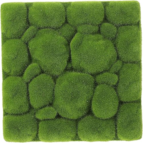 Healifty Musgo artificial para macetas, tapete de musgo falso de 11.8 x 11.8 pulgadas, musgo sintético decorativo, musgo artesanal para terrarios,