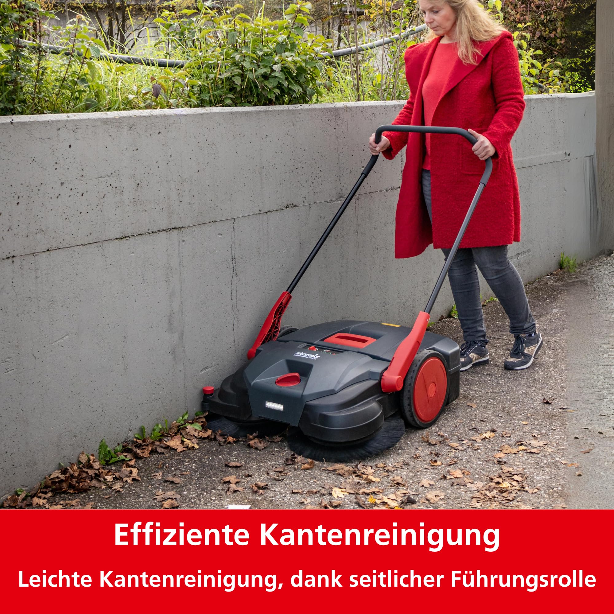 Starmix Kehrmaschine Durosweep 77 Pro 18 V (Handkehrmaschine, Kehrbreite 77cm, Behälter 40 L, Leistung bis 3600 m²/h, ohne Akku) 103105