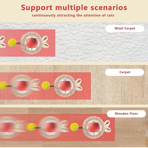 Miniatura 4 de Pelota de juguete para gatos en movimiento, juguetes de movimiento automático para gatos de interior, juguetes inteligentes para gatitos, bolas