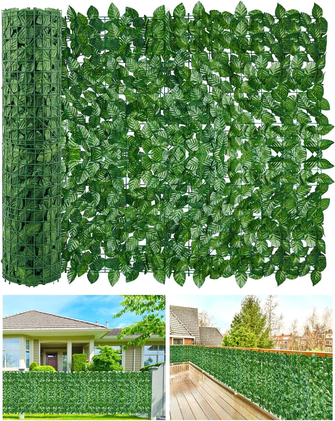 CreiYuan Ivy Privacy Fence, Expandable Faux Greenery Decor for Outdoor