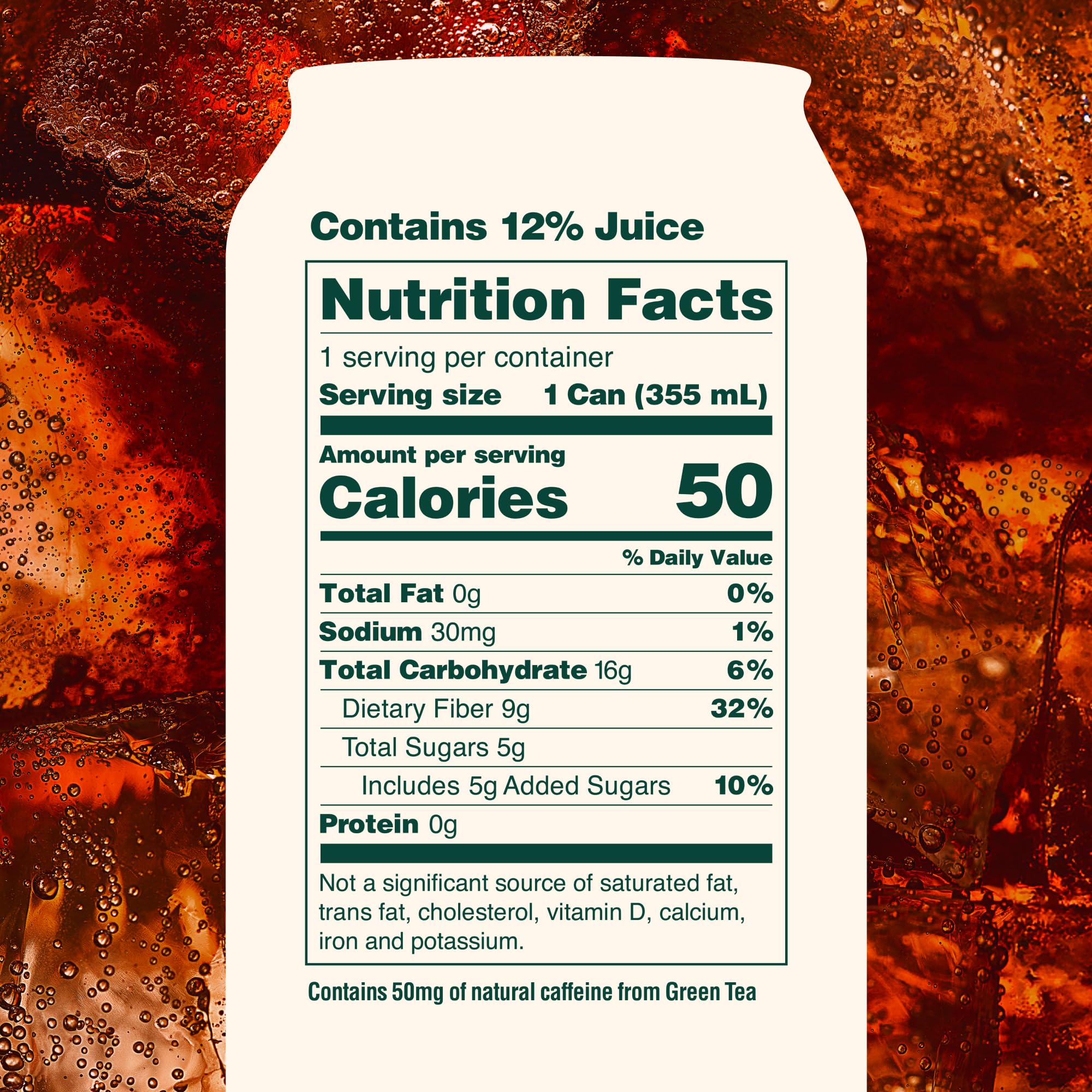 OLIPOP Prebiotic Soda Pop, Cherry Cola, A New Kind of Soda Packed with Prebiotics, Fiber, and Botanicals, Gluten Free, Vegan, GMO Free, 12oz (12-Cans)