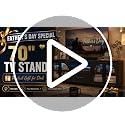 70" TV Stand for TVs up to 85", Mid Century LED TV Console for Living Room image 7