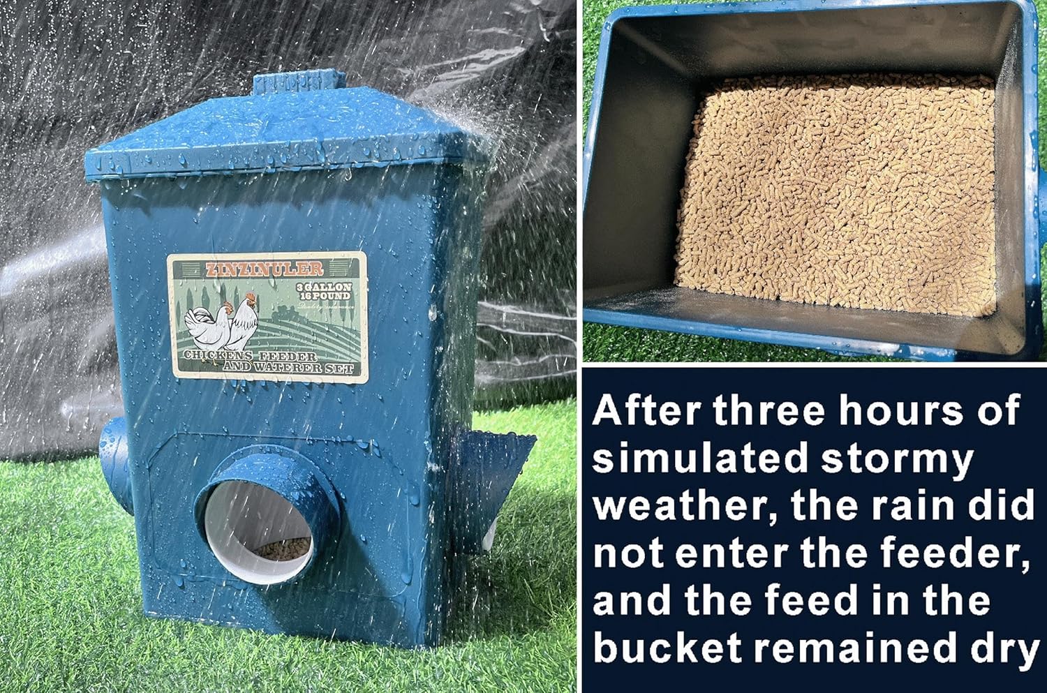 Chicken Feeder, Hanging Automatic Chick Feeders, Chicken Coop Accessories(52 Pounds / 2 Pcs)