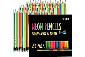 Premium Quality Pencils In Bulk - 150 Neon Colored Pencils