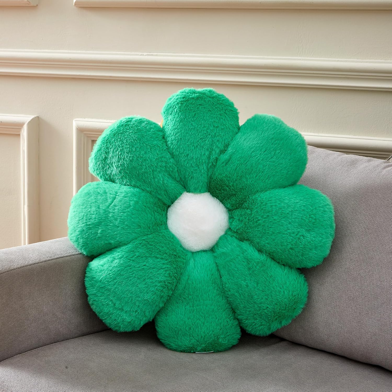 Ailive 17.7In Cute Forest Green Daisy Flower Shaped Kids