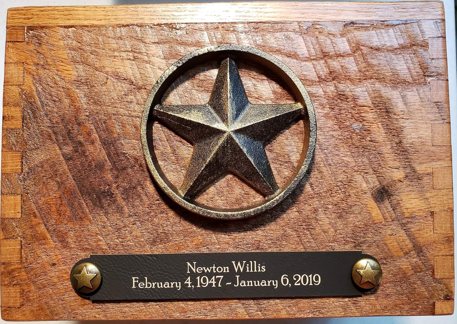 Reclaimed Barn Wood Cremation Funeral Urn for Human Ashes