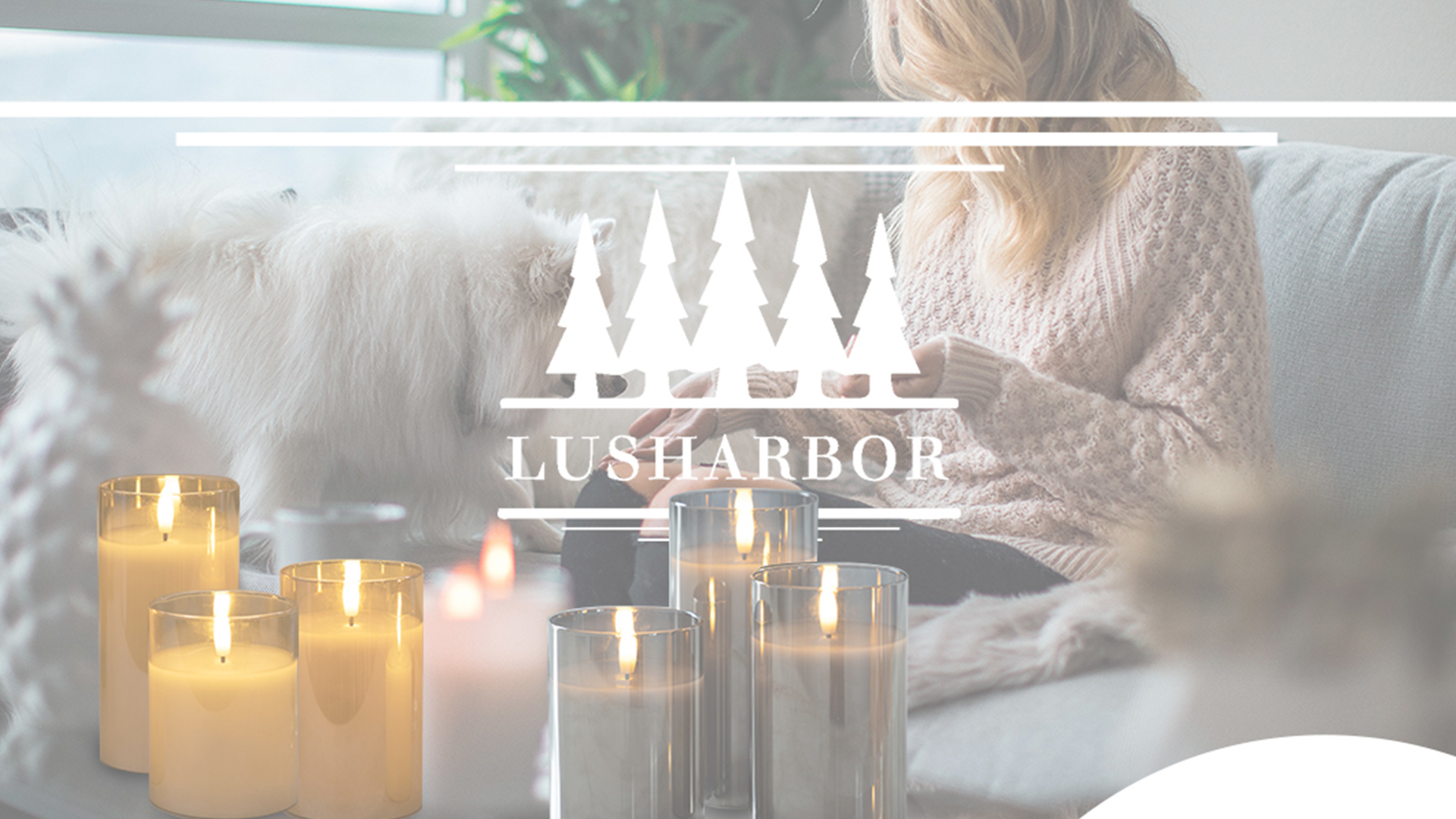 Image of LUSHARBOR LUSHABOR Flameless Candles with Remote, 3 Pack Glass Battery Operated Candles with Timer, Real Wax Glass LED Candles Flickering Wedding Home Party Christmas D3 H4 5 inch 6 inch Grey