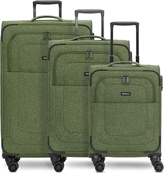 REDOLZ Suitcase Set 3 Pieces 4 Double Wheels TSA Lock Expandable