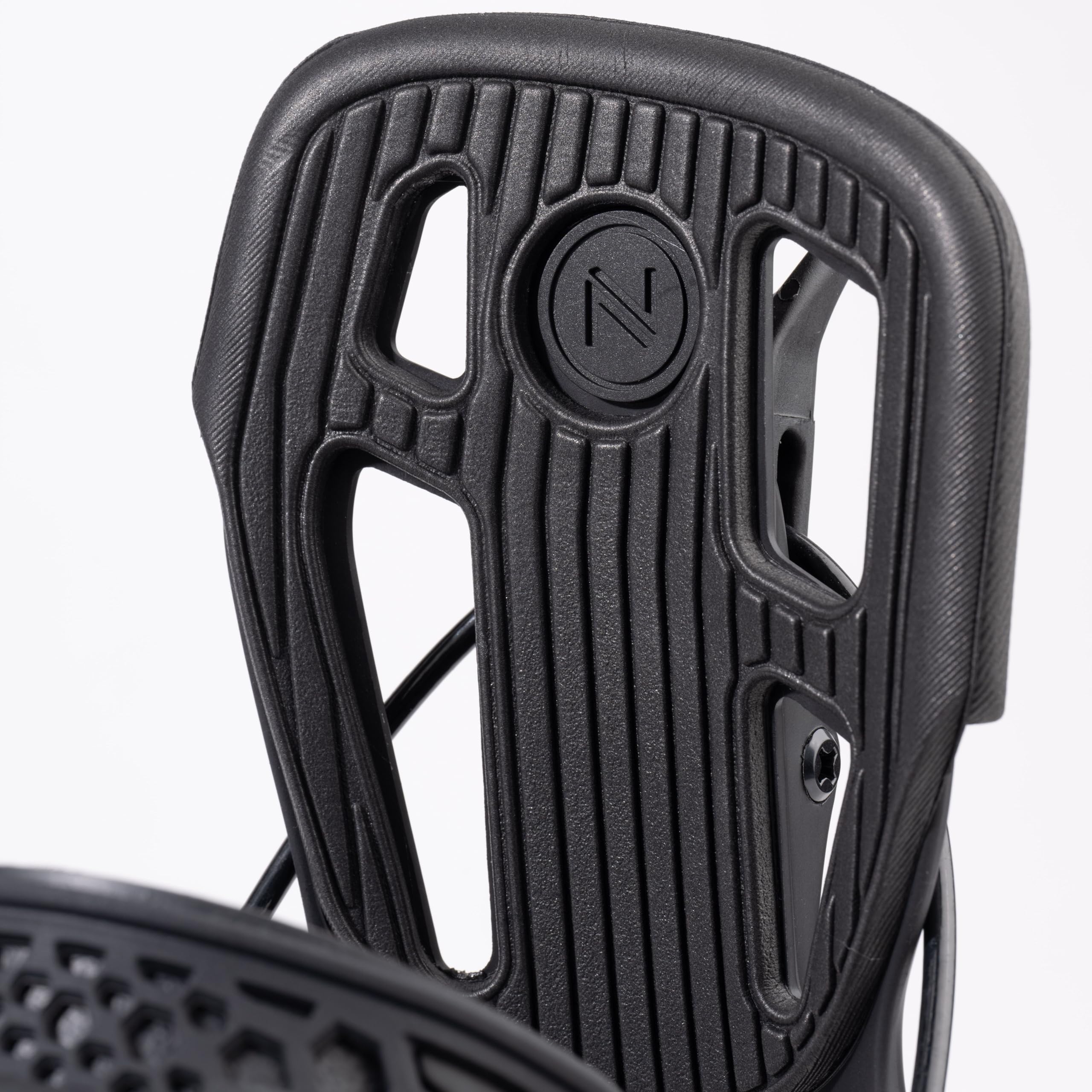 Fixations de Snowboard Nidecker Flow NX2 All-Mountain Power avec Plaque de Base en Aluminium et Sangle Fusion