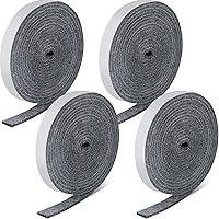 Vista 10 de Zonon 4 rollos de tiras de fieltro de 120 pulgadas con respaldo adhesivo, cintas de fieltro para muebles, rollos de tiras autoadhesivas de poliéster