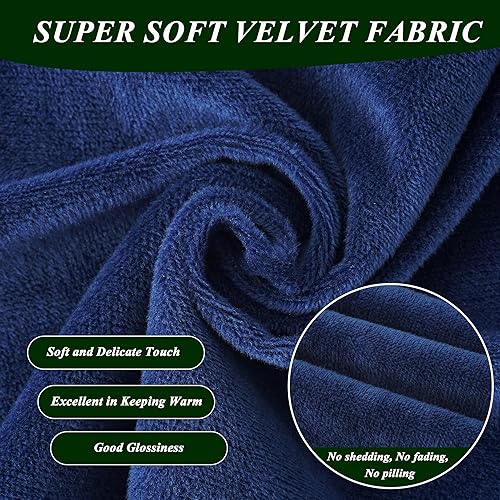 Miniatura 3 de Paquete de 4 cojines para sillas de comedor, oficina, cocina, 19 x 19 pulgadas, cojines para sillas y cojines cómodos con lazos (azul marino)