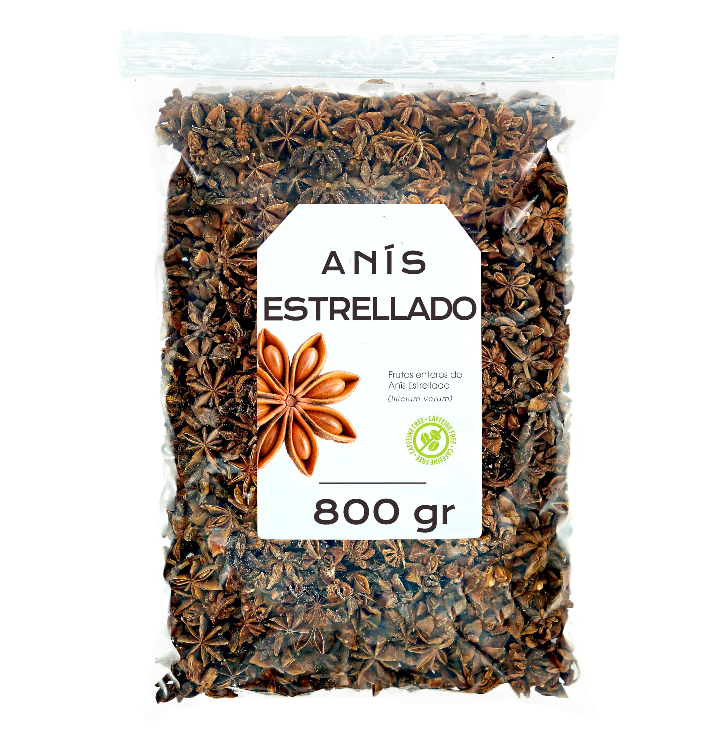 Tea Life Anis Estrellado 800g - Anis Estrellado Entero - Infusion Anis Estrellado - Te de Anis Estrellado - Badiana - Anis Estrellado a Granel - Propiedades Naturales (800 gr)
