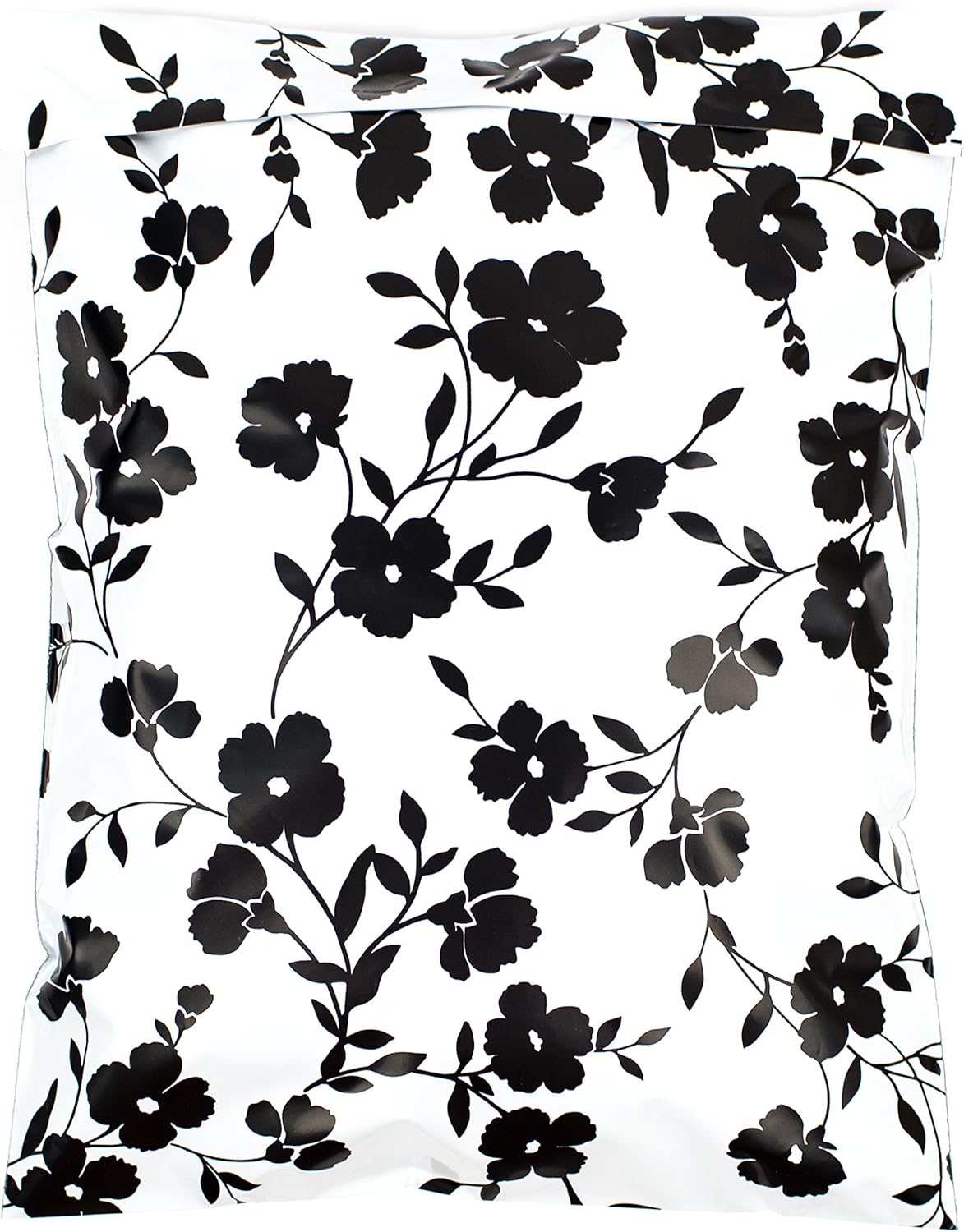 Inspired Mailers - Poly Mailers 10x13-100 Pack - Black Floral - Shipping Bags for Clothing - Large Mailing Envelopes - Shipping Envelopes - Package Bags - Poly Bags 10x13
