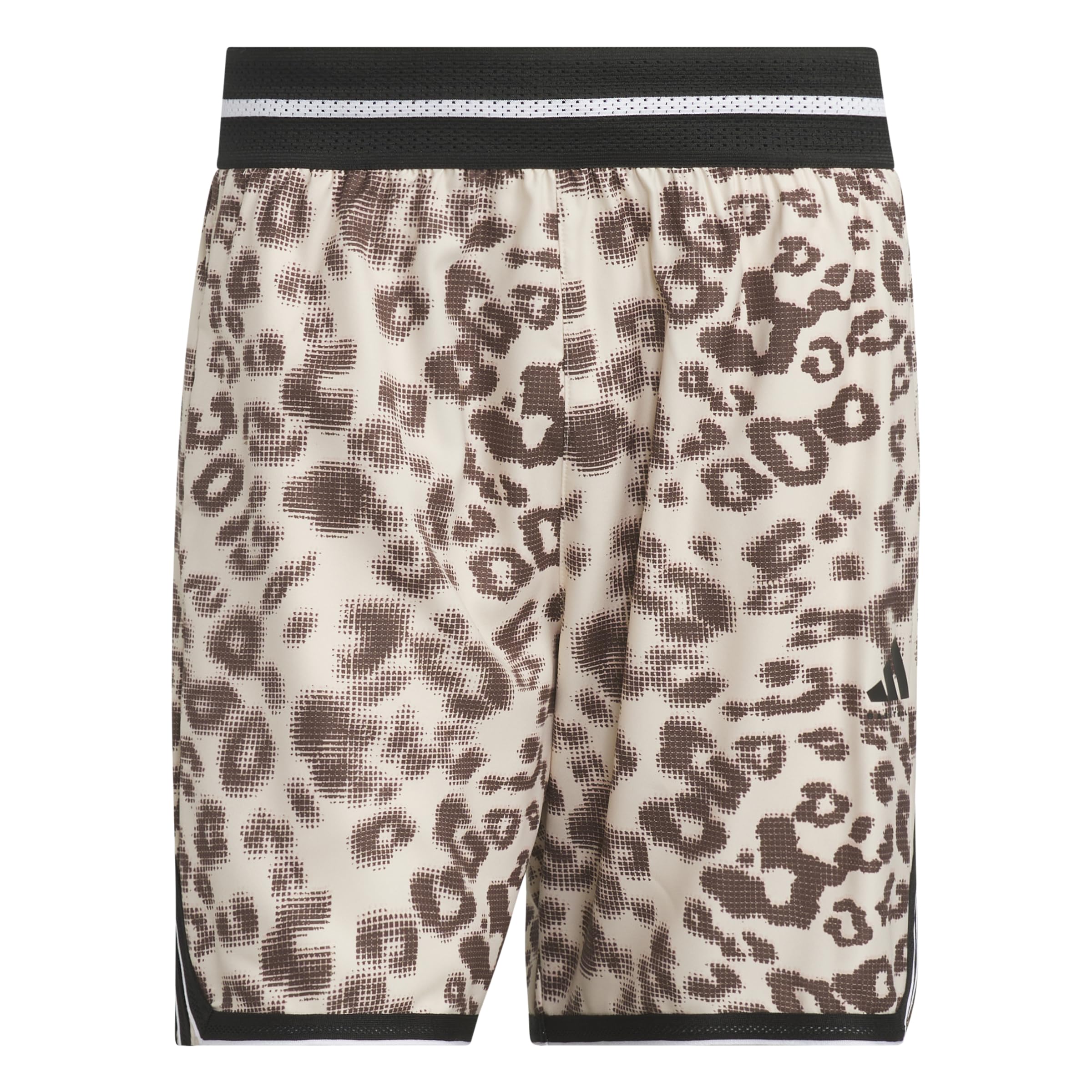 adidas Crazylite męskie spodenki do koszykówki z nadrukiem, Strata Sand/Coral Powder, X-Small/11" Inseam