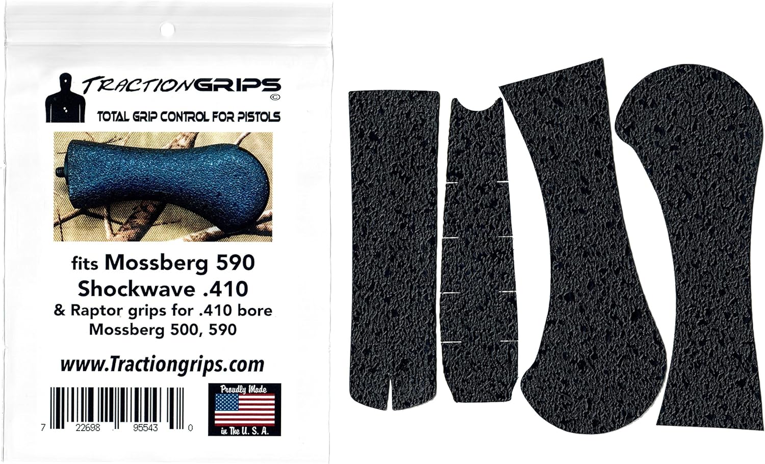Rubber Grip Tape fits Mossberg Shockwave .410 & 500/590 Raptor Grips Sports