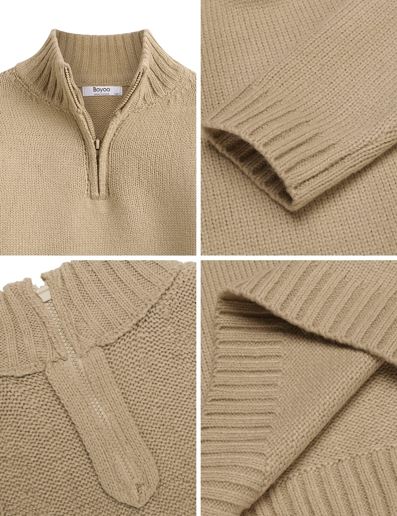 Arshiner Suéter para niño de Punto Ligero y Casual con Cremallera para otoño e Invierno, 5-14 años
