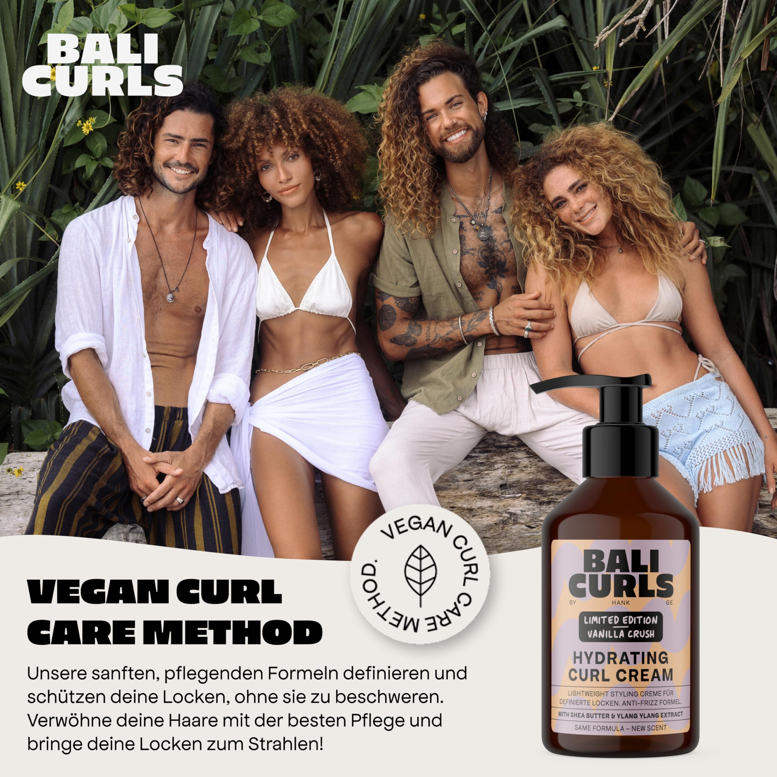 BALI CURLS Curl Defining Limited Set – Hydrating Curl Cream & Defining Gel (je 150 ml) – Für geschmeidige, definierte Haare – Feuchtigkeit, Definition & Halt ohne Verkleben - 2