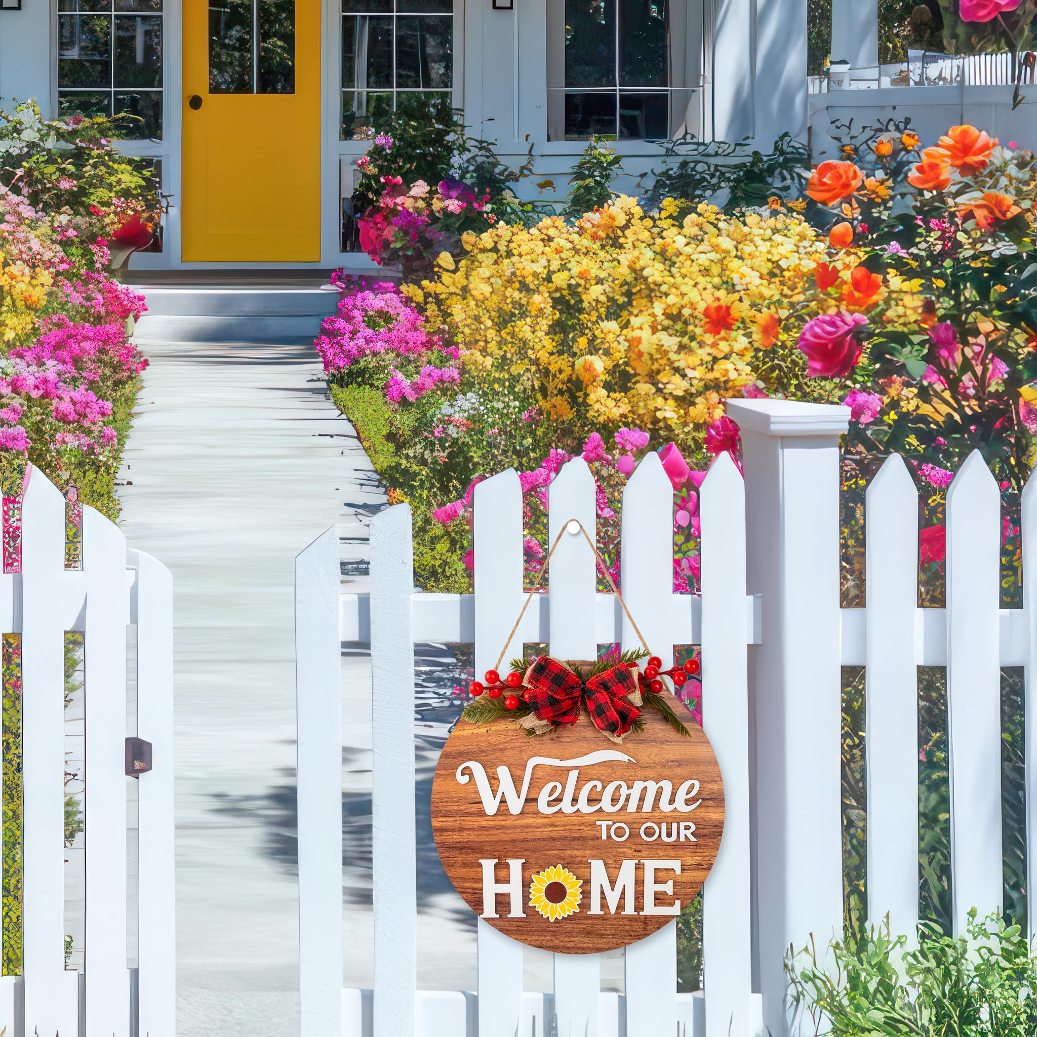 Interchangeable Seasonal Welcome Sign Front Door Decor
