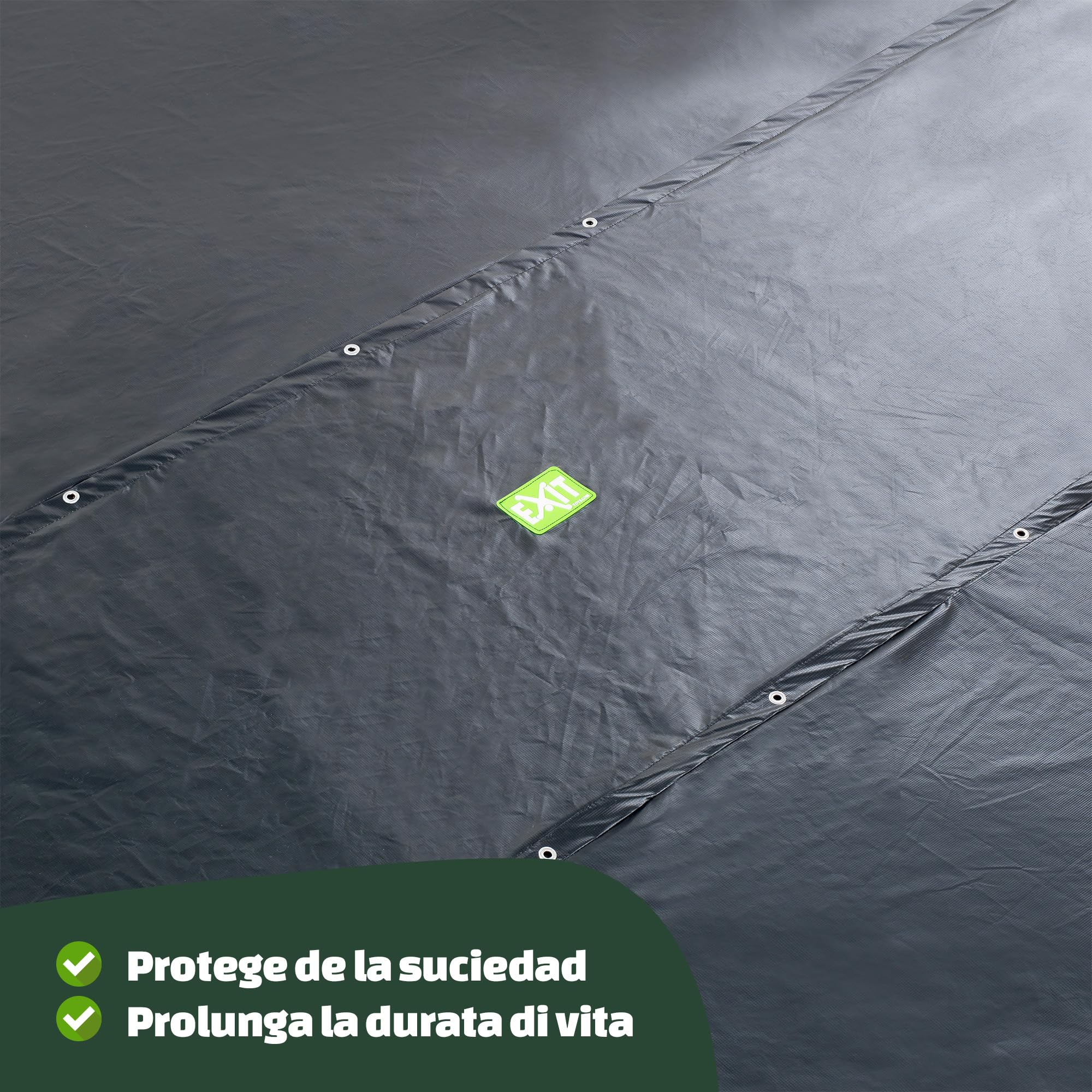 Exit Copertura Premium per Trampolino Toys - Protegge da Meteo e Sporcizia - Materiale di Alta qualità - Telo di Copertura per Trampolini Rotondi - Impermeabile - ø427cm