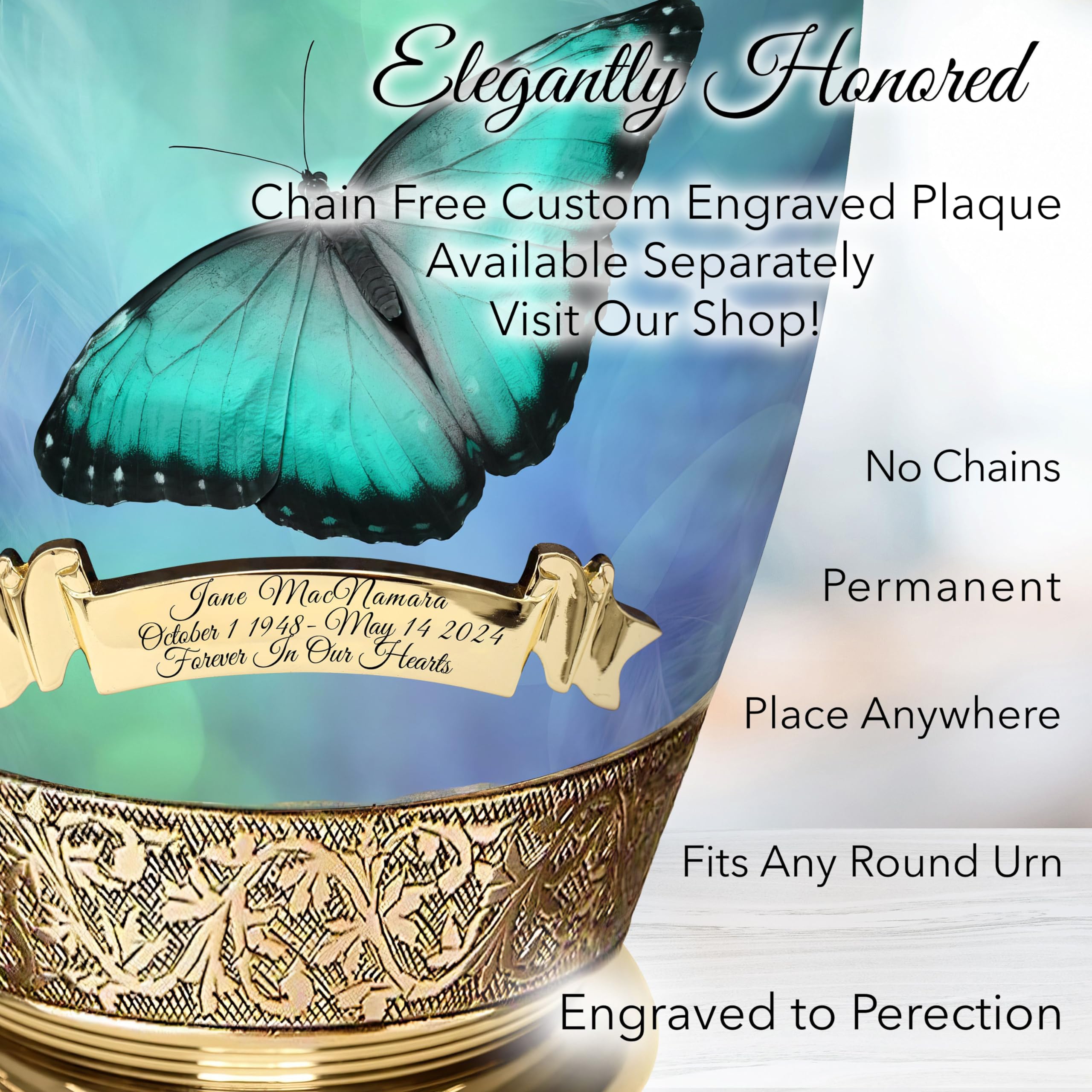 Pour Adulte Femme Blissful Butterflies Cremation Urns - Commemorative Cremation Urns Urne Funéraire
