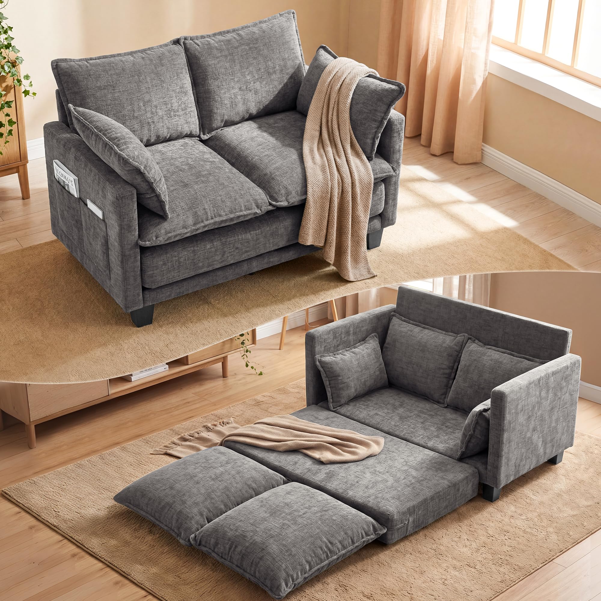 MUDANT 49" Convertible Loveseat Sofa Bed