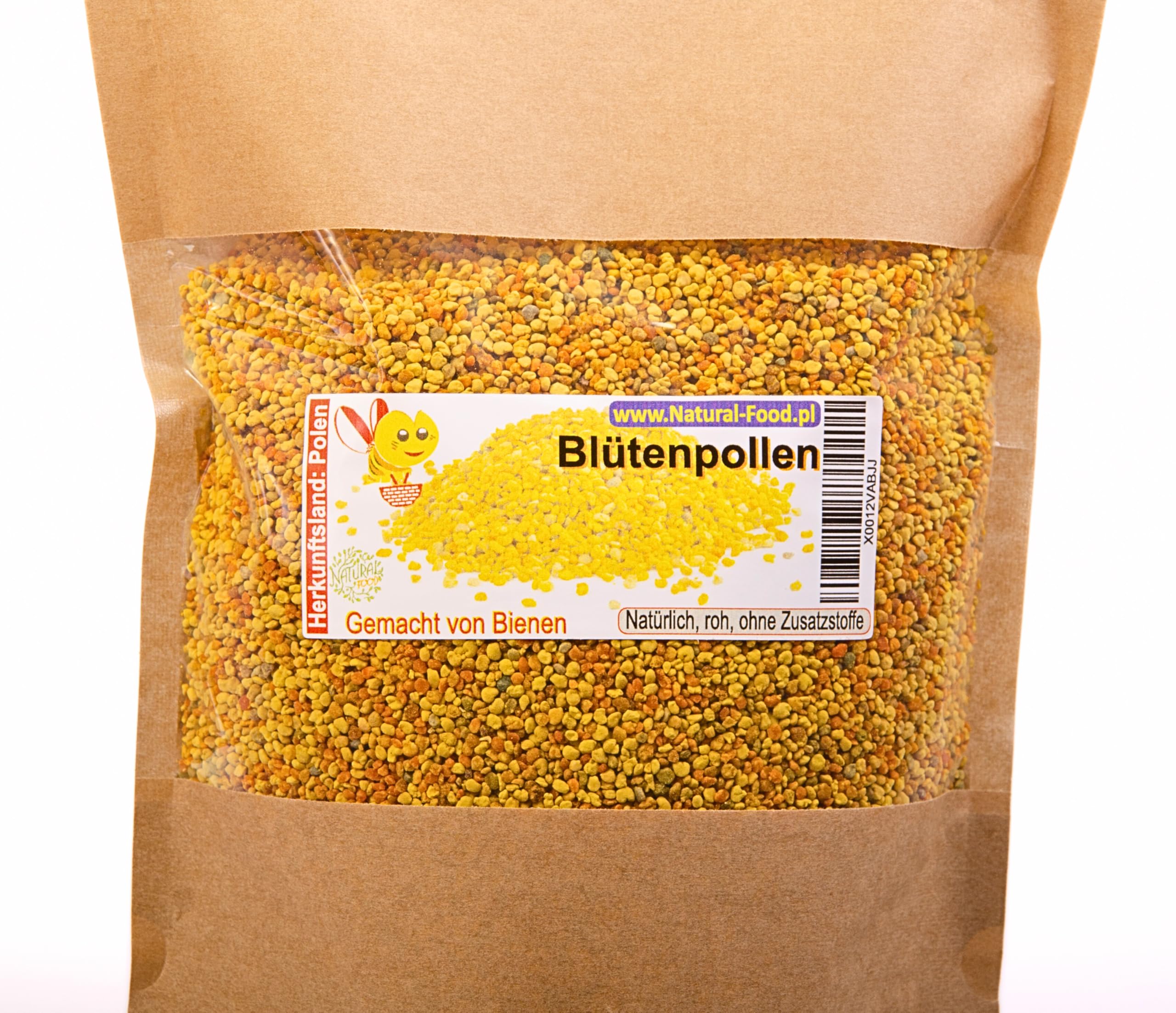 Natural Food Blütenpollen - Bienenpollen 5 kg aus Europa - PREMIUM - Natürlich, roh, ohne Zusatzstoffe - Natürliche Pollen von reinen europäischen Wiesen - Gemacht von Bienen