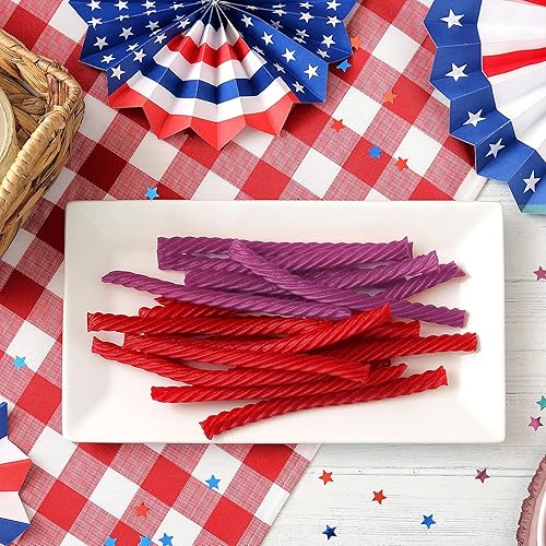 Miniatura 4 de RedVinnes - Paquete variado de regaliz a granel, paquete de 4 surtidos originales de sabor rojo y uva, dulces de regaliz suaves y masticables de