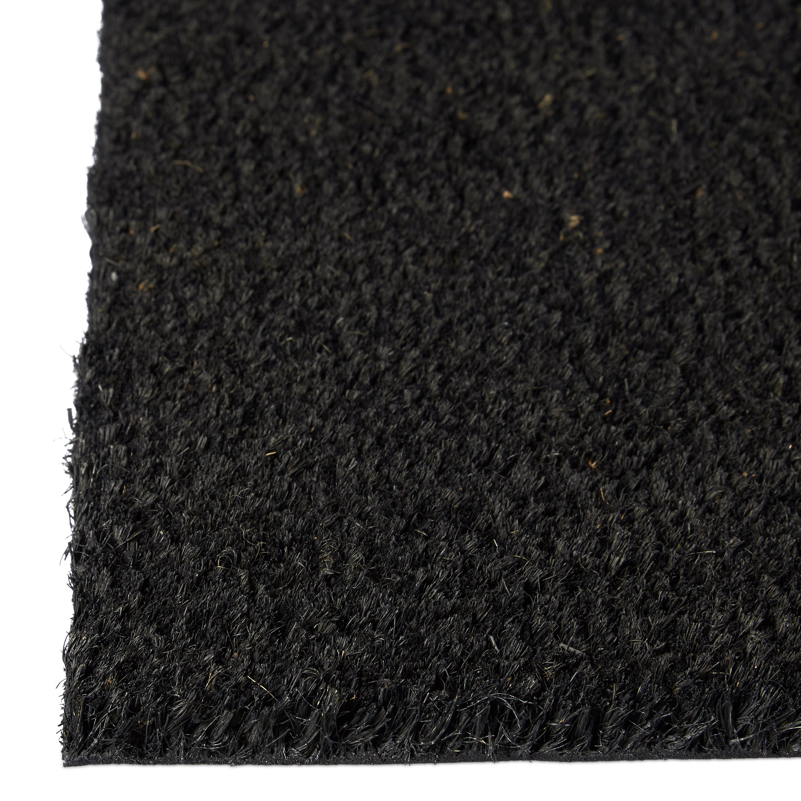 Relaxdays Zerbino Da Ingresso In Cocco, Tappetino Antiscivolo Con Cervo, 40x60 Cm, Per Interni E Esterni Nero Naturale 49689649