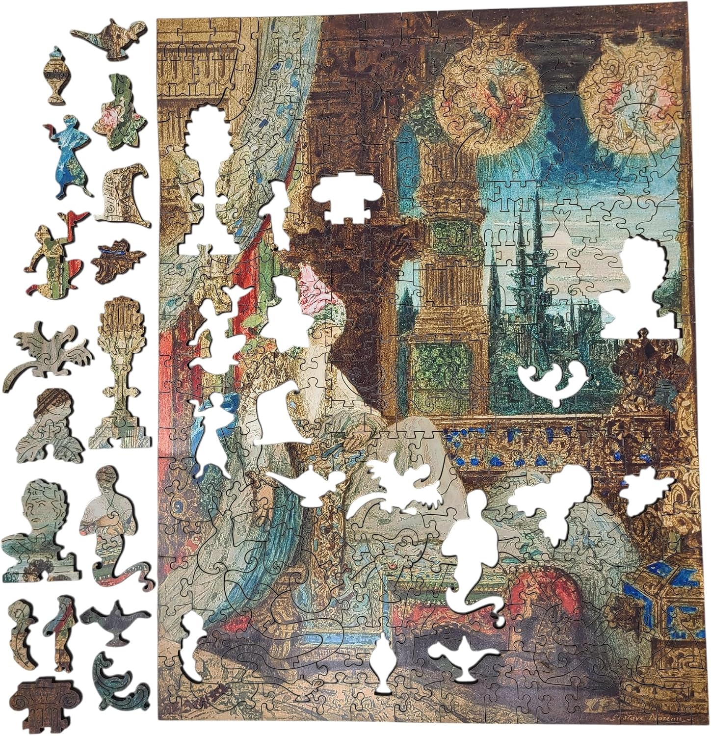 Wooden Puzzle for Adults - Uniquely Shaped Pieces - Made in The USA by FoxSmartBox - 275 Pieces - The Dream Haunting The Mogul