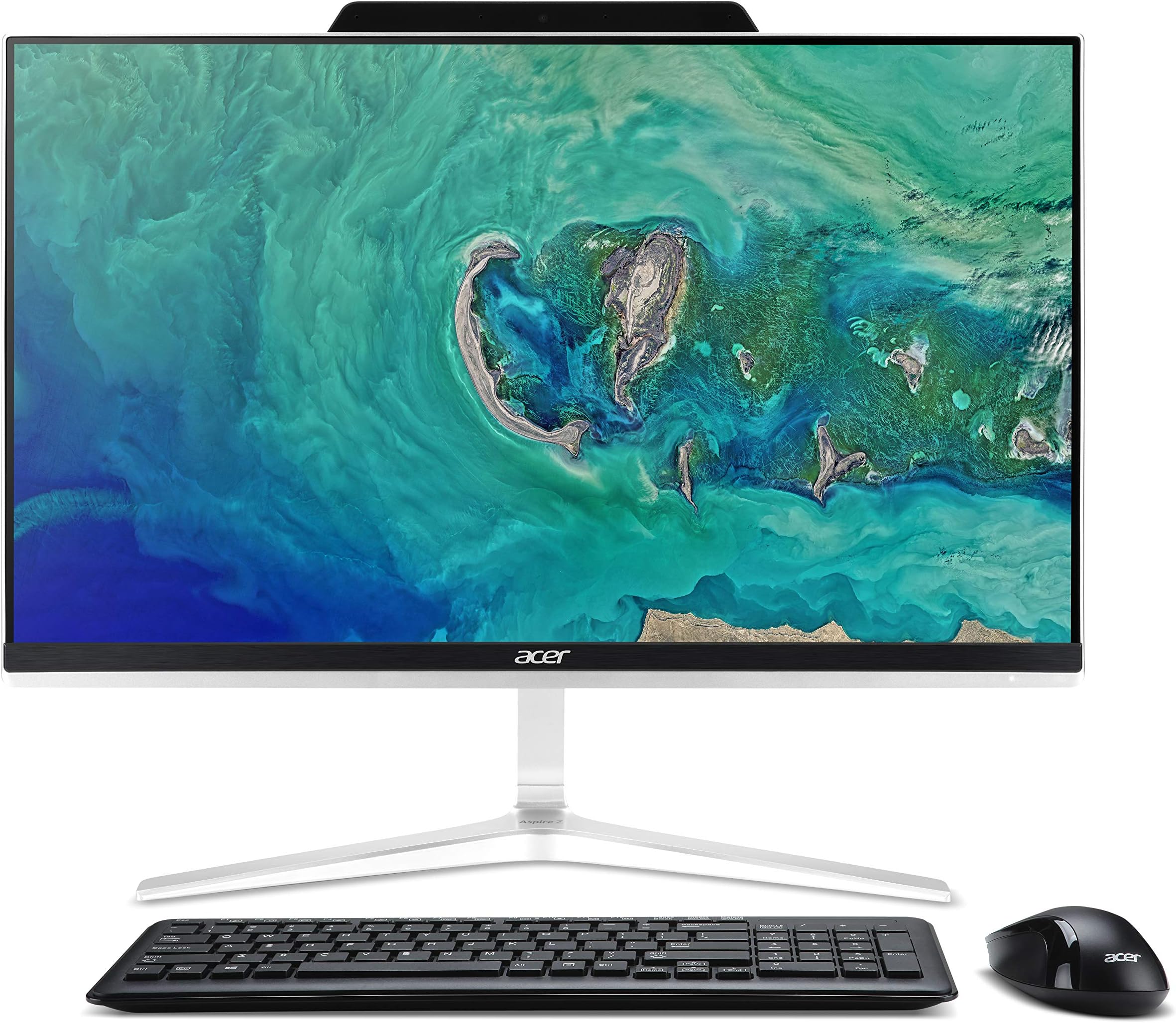Acer Z24-891 All-in-One - (Intel Core i7-8700T processor, 8GB RAM, 1TB HDD and 128GB SSD, Integrated Graphics, 23.8 inch Full HD IPS Edge-to-Edge Touch screen, Dolby Audio, Far-Field Voice Technology, Amazon Alexa enabled, Wireless Keyboard and Mouse, Windows 10, Silver)