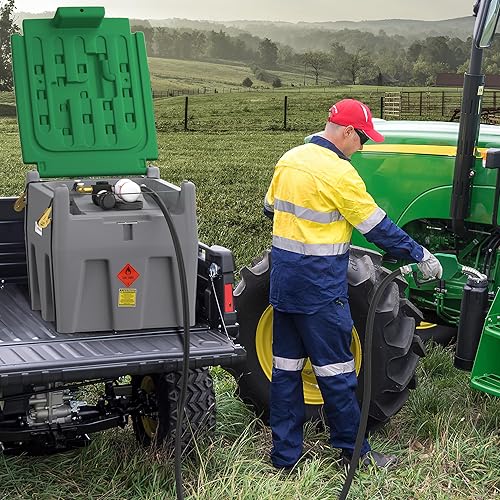 Miniatura 6 de YITAMOTOR Tanque diésel portátil de 55 galones, tanque de combustible diésel con bomba de transferencia eléctrica de 12 V con boquilla de