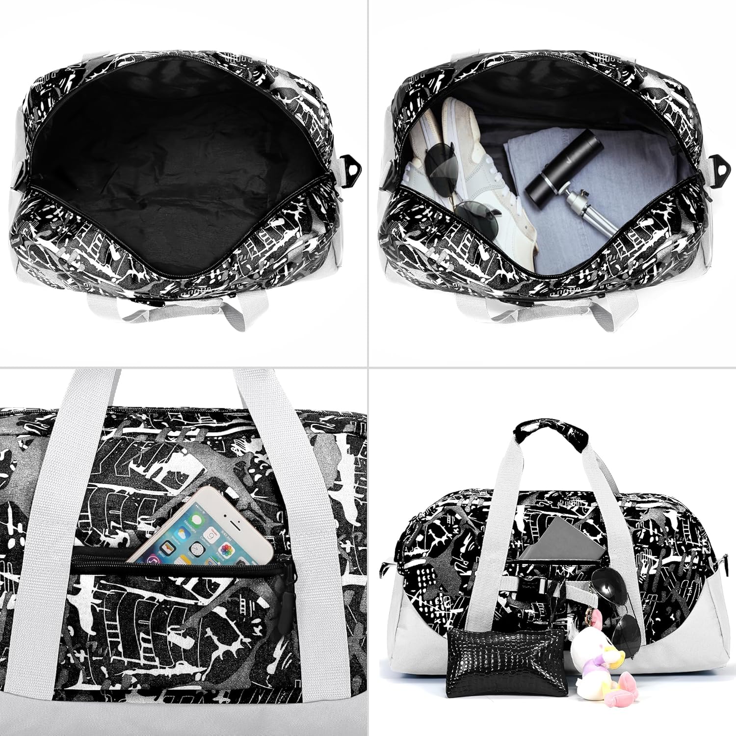 Stumdo Kids Overnighter Duffel Bags for kids, Carry-On Size & Ideal for School Practice or Overnight Travel Weekender Tote for Travel Gym Sport bag for Boys & Girls (11tybaibai) - Image 4