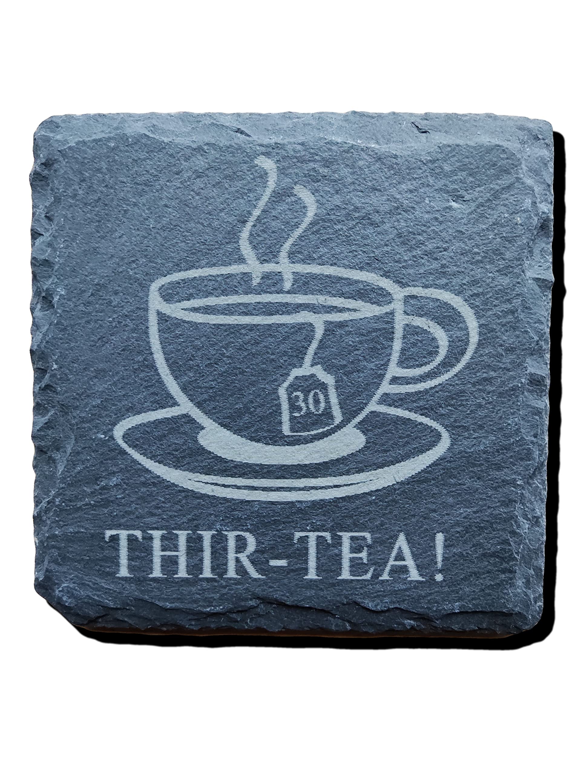 Fastcraft Slate Coaster Funny Tea Pun Birthday Gift For Tea Lovers Drinkers 30 40 50 60 (Slate 30)
