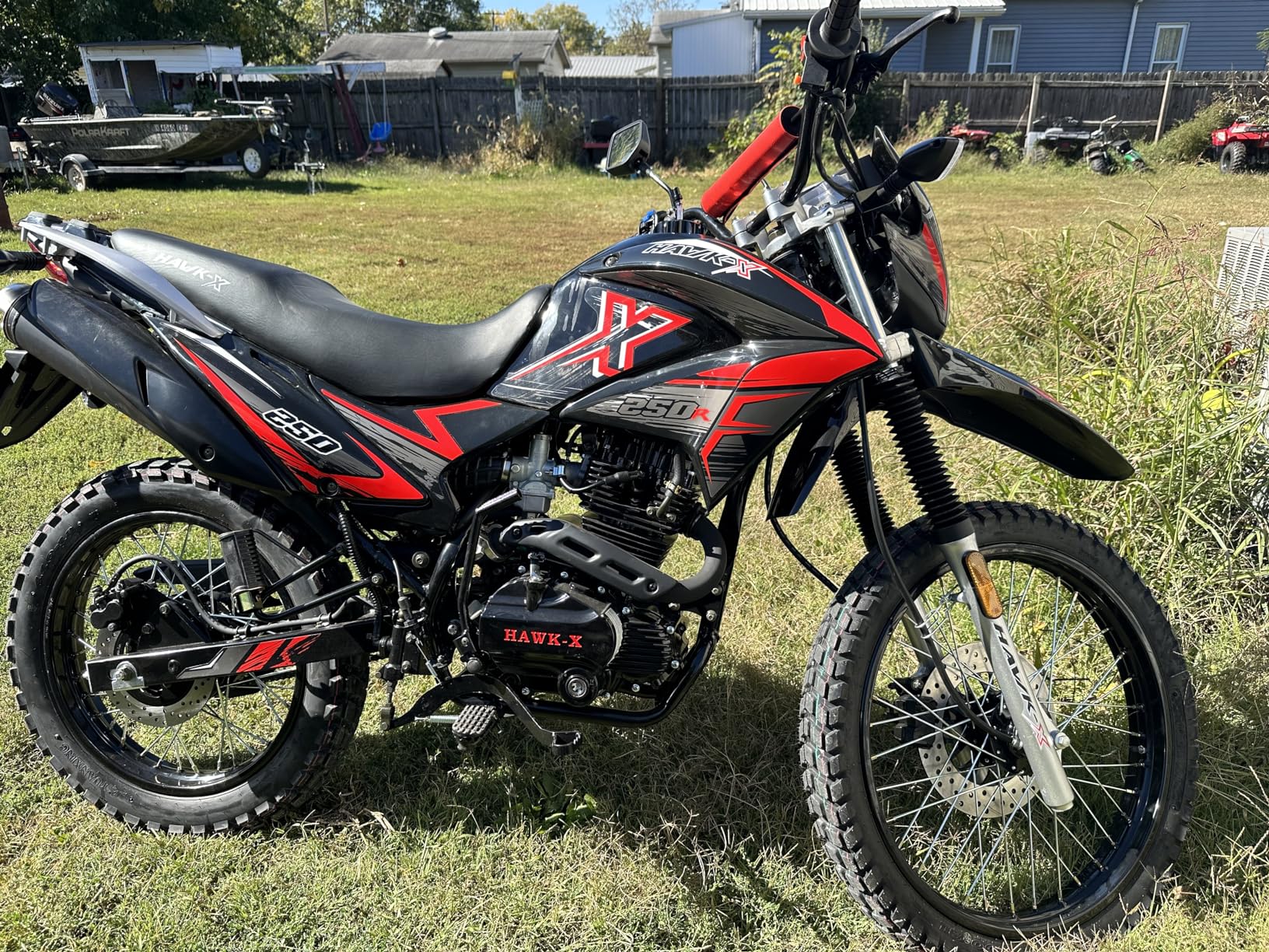 HHH New XHawk ENDURO 250cc Dirt Bike Motorcycle RPS Dual Sports Bike Dirtbike Enduro Bike Adult Motorcycle Bike 250cc 5 Speed Manual Clutch STREET Scooter - Color Black photo review