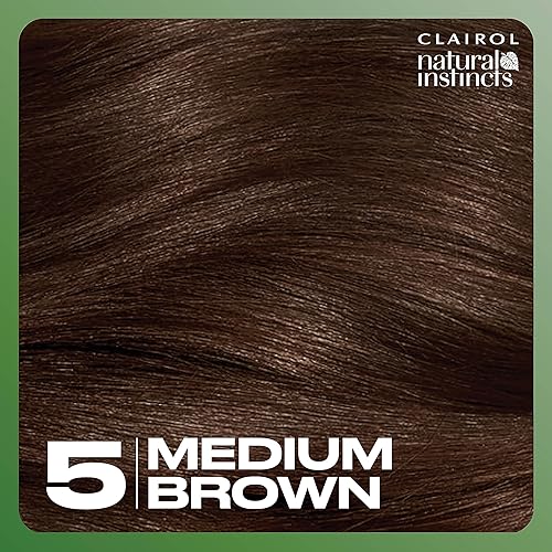 Vista 9 de Clairol Natural Instincts - Tinte para el cabello demi-permanente, color marrón medio (Medium Brown) 5, paquete de 1 unidad 4 Marrón oscuro,4