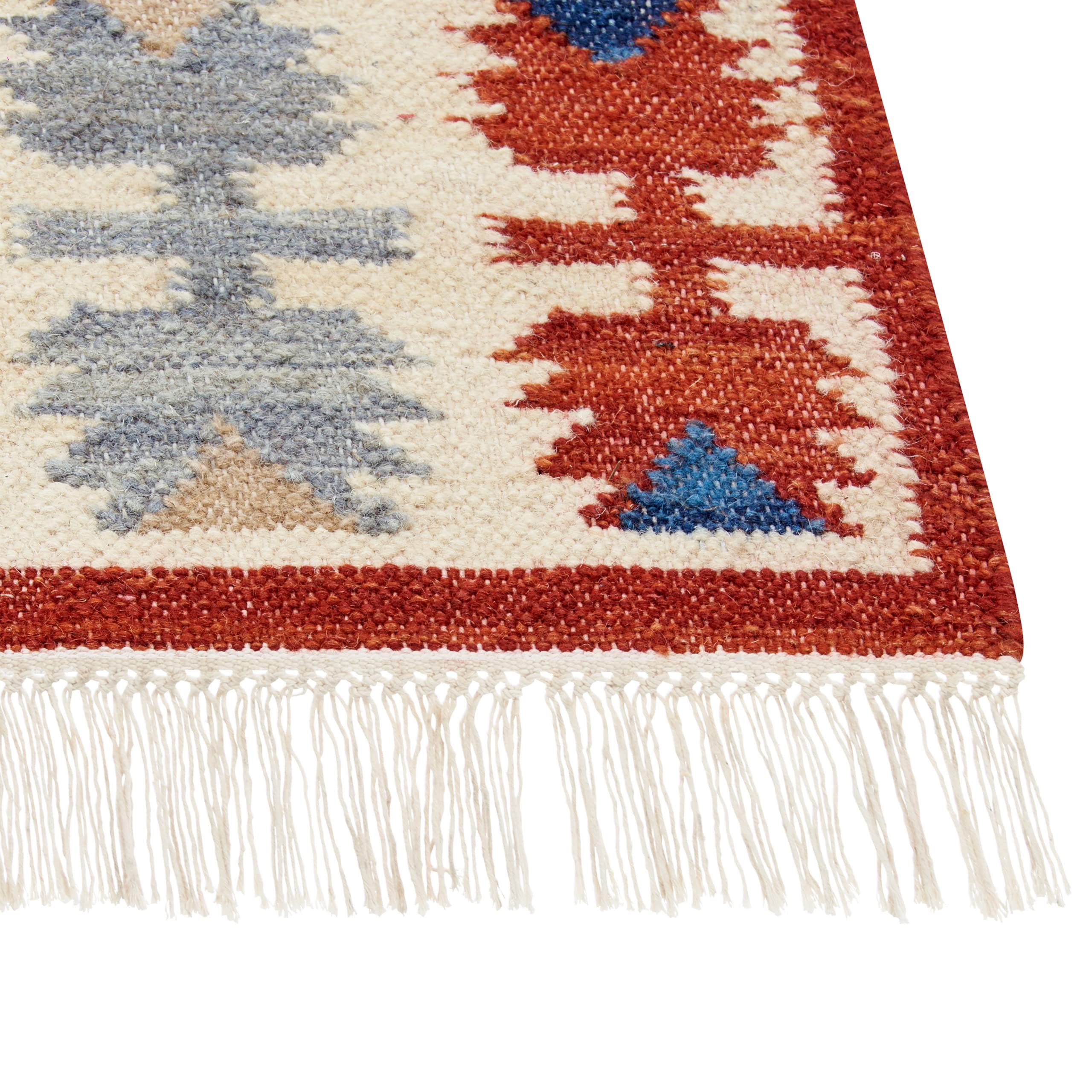 Tapis Kilim Multicolore En Laine 200 X 300 Cm Avec Frange Oriental Fait Main Oshakan Multicolore 70291889