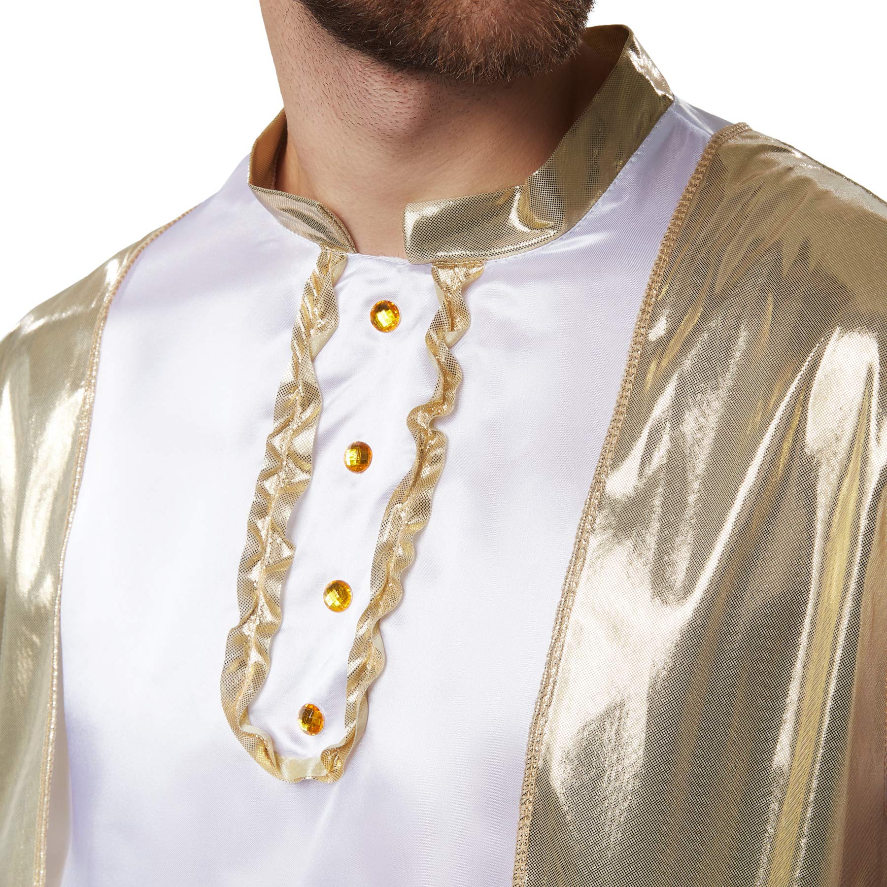 dressforfun 900527 - Déguisement pour Homme de Puissant Sultan, Habit Oriental avec de Nombreux Éléments dorés (XXL | No. 302644)