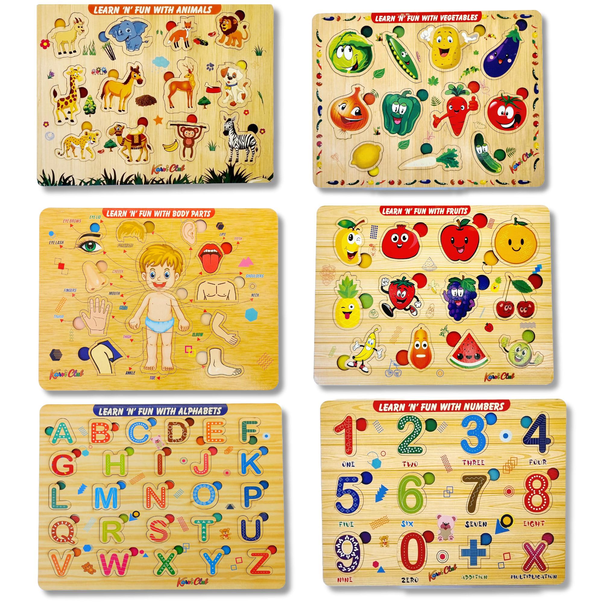JASN HUT Wooden Puzzle Game for Kids Combo of Alphabets Number Body Parts Animal Fruits & Vegetable Puzzle Toys for 1-5 Years Preschool Education Puzzle Board for Kids (All in One Combo) (B0CSB2Y7B8) Amazon Price History, Amazon Price Tracker