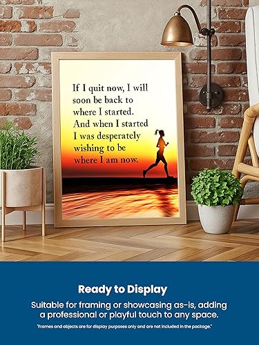 Miniatura 4 de Arte de pared motivacional If I Quit Now - Arte de pared con citas modernas de fitness y ejercicio, arte de pared para gimnasio, hogar, estudio y