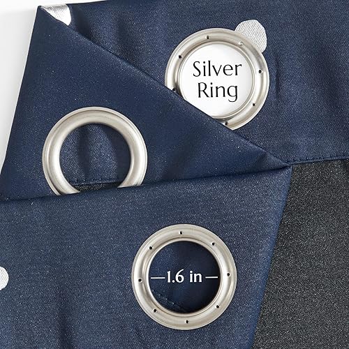 Miniatura 7 de jinchan Cortinas opacas para dormitorio de niños, con aislamiento térmico para oscurecer la habitación, con ojales en la parte superior, cortinas de