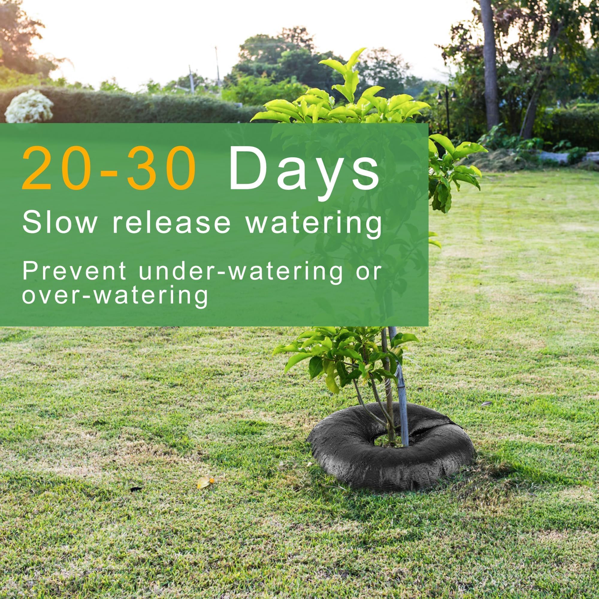 2 Stück Bewässerungsring 60cm | Wassersäcke für Bäume & Baumsack zur Bewässerung | Gartenbewässerungssystem mit 30 Tage Langzeitwirkung | Pflanzenbewässerung Outdoor