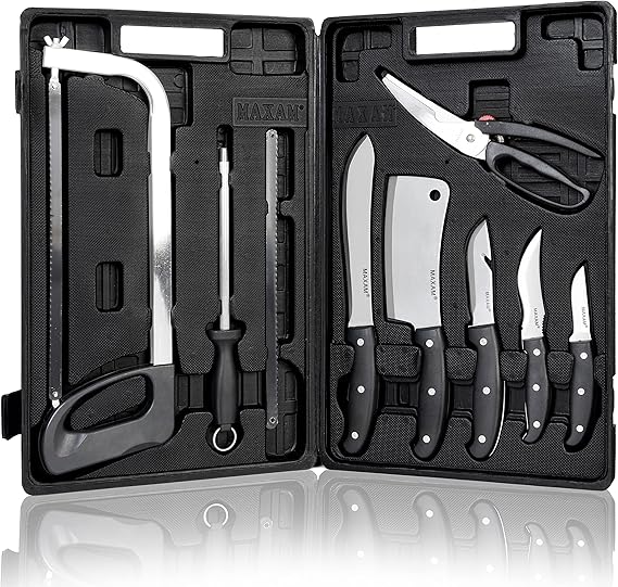 Maxam Kitchen Utensil Game Processing Set, 12" x 185/8" x 23/8