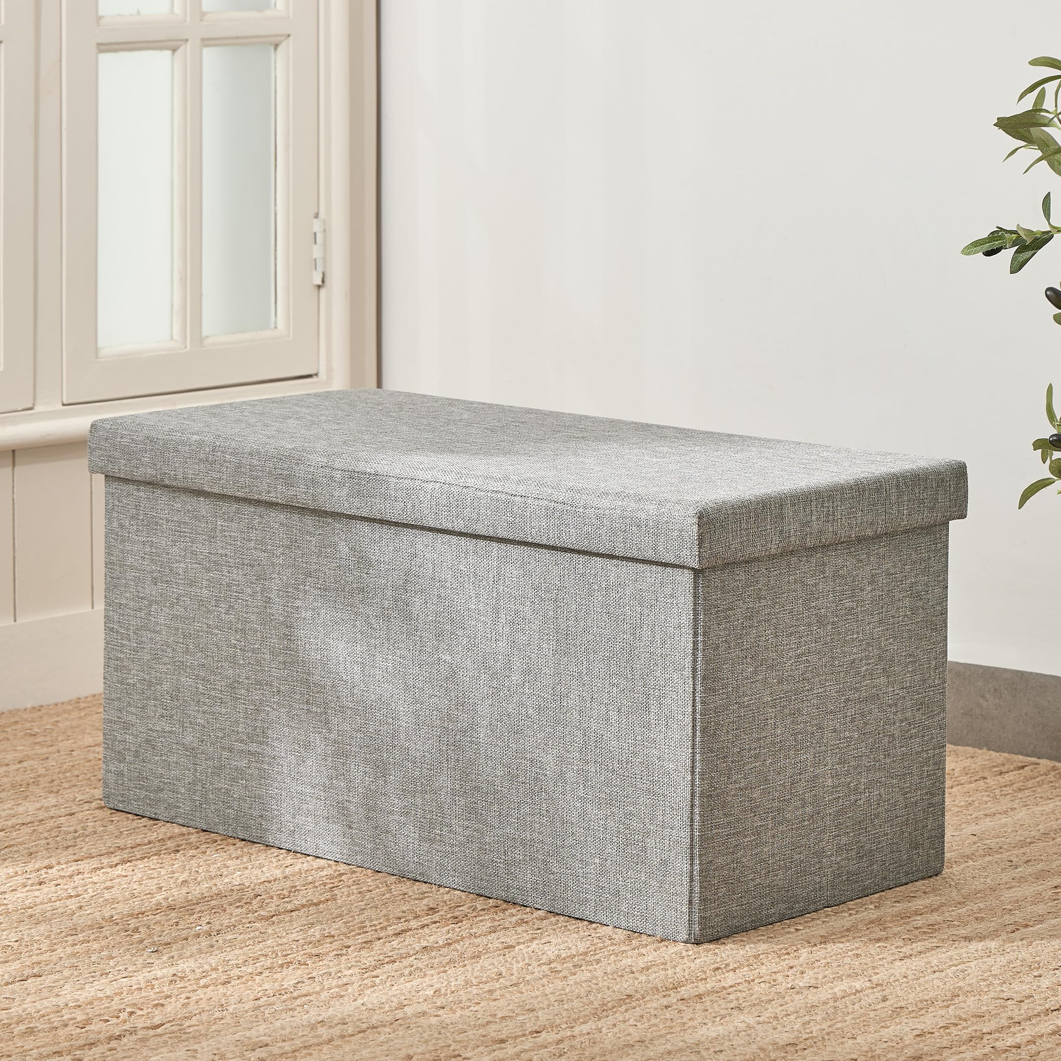 Home Centre Corsica Foldable Ottoman with Storage - Grey-picture-13