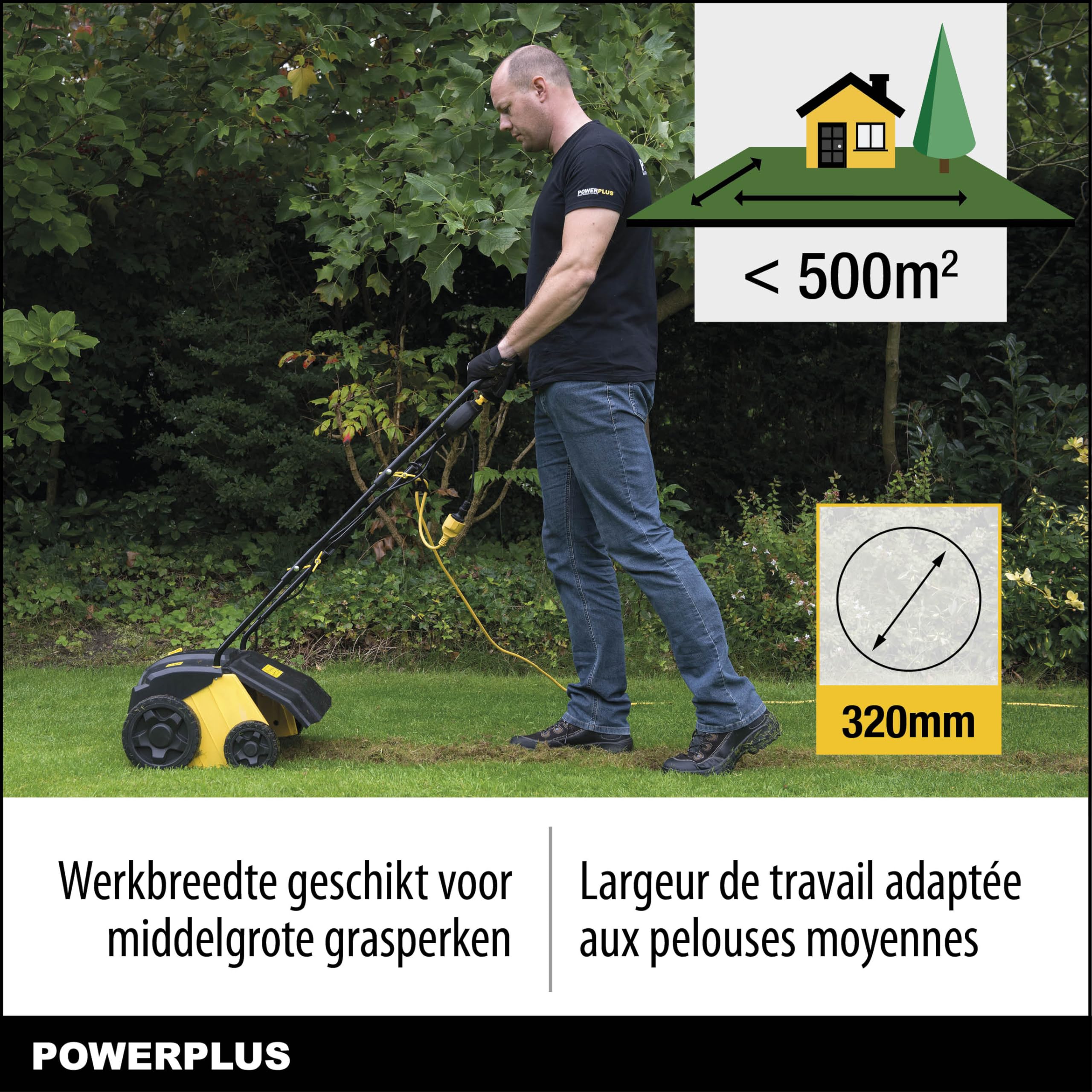 POWER plus POWXG7513 - Escarificador/aireador 1400w, Multicolor