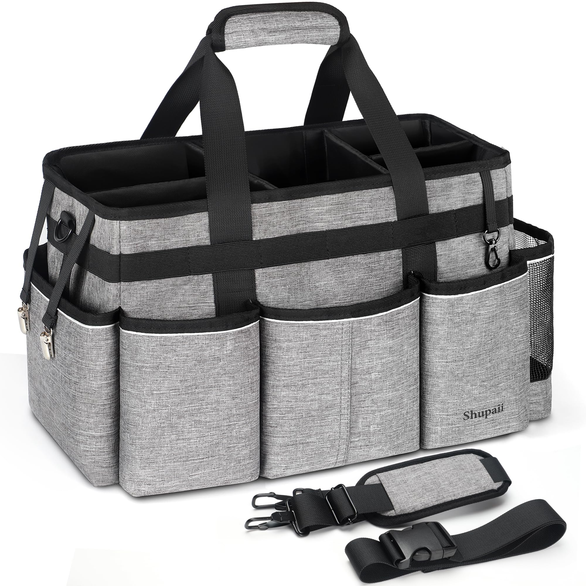 Wearable Cleaning Caddy Bag Cleaning Caddy Supplies Organizer with Handles for Cleaners Housekeeper Under Sink Car Cleaning Tool