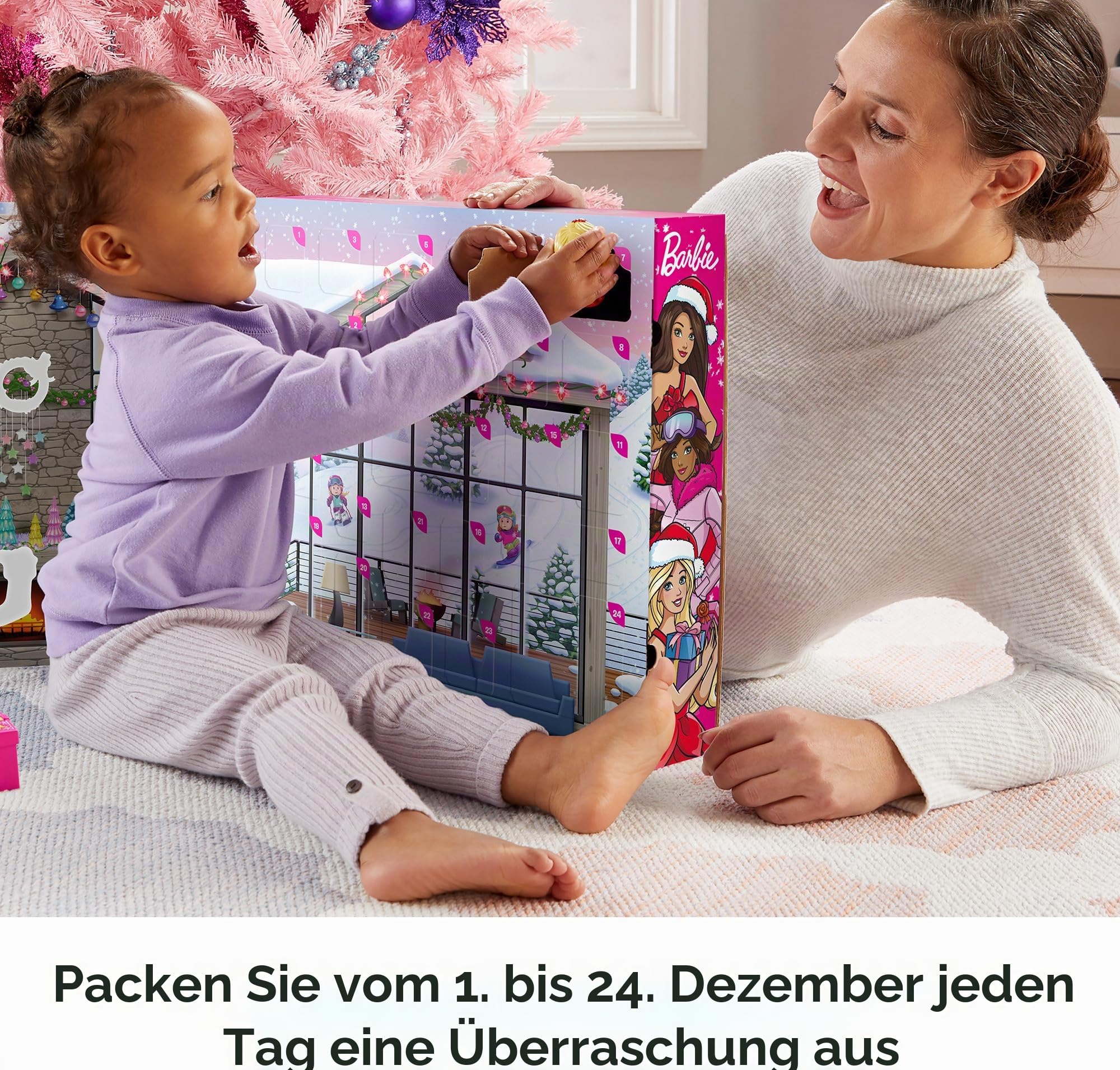 FISHER-PRICE Little People Barbie Adventskalender - 24 weihnachtliche Figuren und Spielteile, für Kleinkinder ab 18 Monaten bis 5 Jahren, HMK85