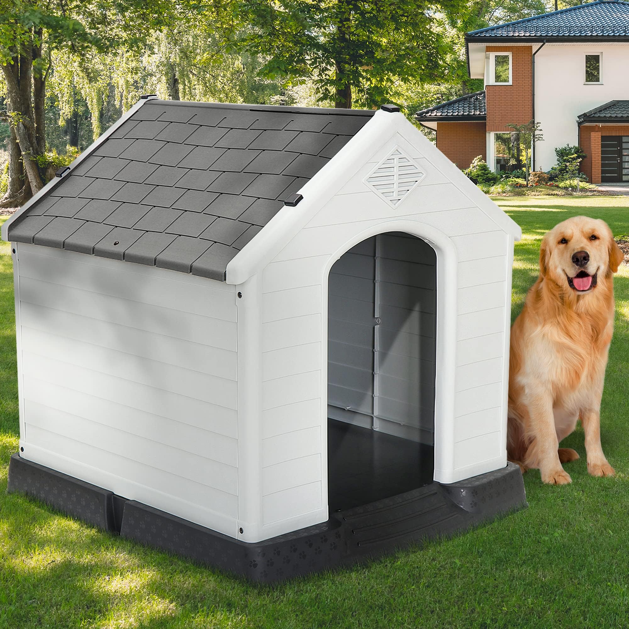 Confidence Pet XL Waterproof Plastic Dog Kennel Outdoor